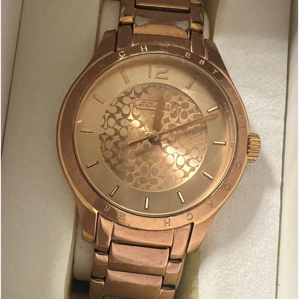 Coach Rose Gold Boyfriend Watch